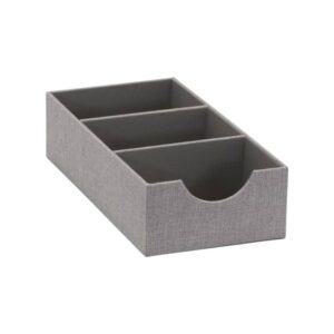 3-Section Gray Drawer Insert