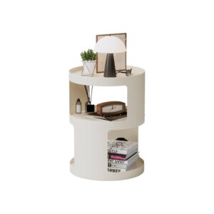 White Round Metal Side Table