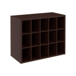 15-Cube Wood Stackable Storage Organizer