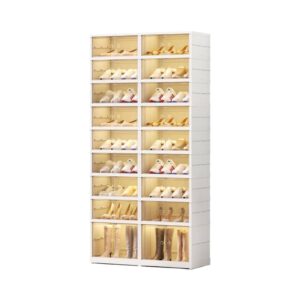 9-Tier Foldable Clear Shoe Organizer