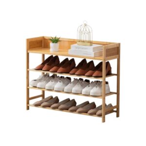 4-Tier Compact Bamboo Shoe Organizer
