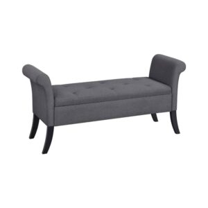 Storage Entryway Bench With Rolled Arms